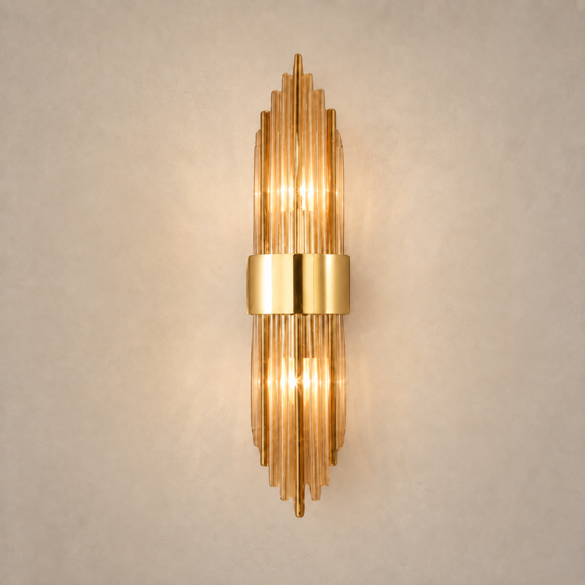 Steel and Crystal 2-Light Wall Light, Modern Design – view 20 | BROKLEN