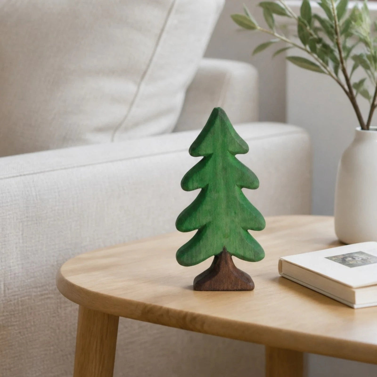 Handmade Wooden Evergreen Tree Tabletop Decor – view 4 | BROKLEN