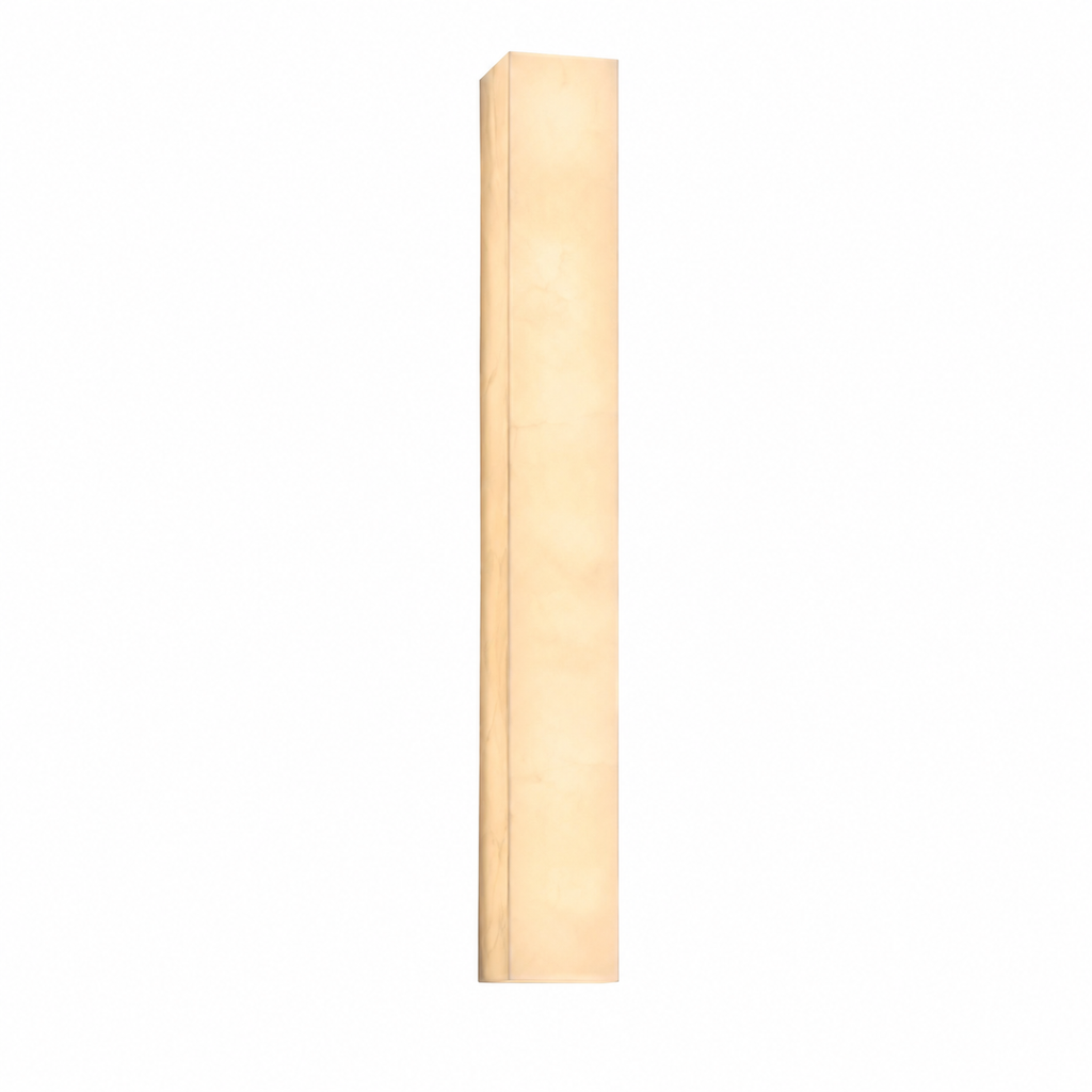 Modern Alabaster-Effect Outdoor Wall Light