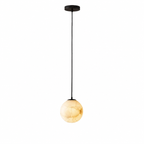 Japandi Alabaster Globe Pendant Light