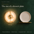 Alabaster Marble Disc Wall Light, 360° Halo – view 17 | BROKLEN