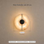 Alabaster Marble Disc Wall Light, 360° Halo – view 31 | BROKLEN