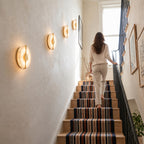 Alabaster Marble Disc Wall Light, 360° Halo – view 12 | BROKLEN