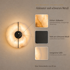 Alabaster Marble Disc Wall Light, 360° Halo – view 34 | BROKLEN