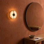 Alabaster Marble Disc Wall Light, 360° Halo – view 27 | BROKLEN