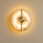 Alabaster Marble Disc Wall Light, 360° Halo – view 2 | BROKLEN