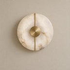 Alabaster Marble Disc Wall Light, 360° Halo – view 3 | BROKLEN