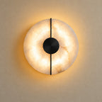 Alabaster Marble Disc Wall Light, 360° Halo – view 22 | BROKLEN
