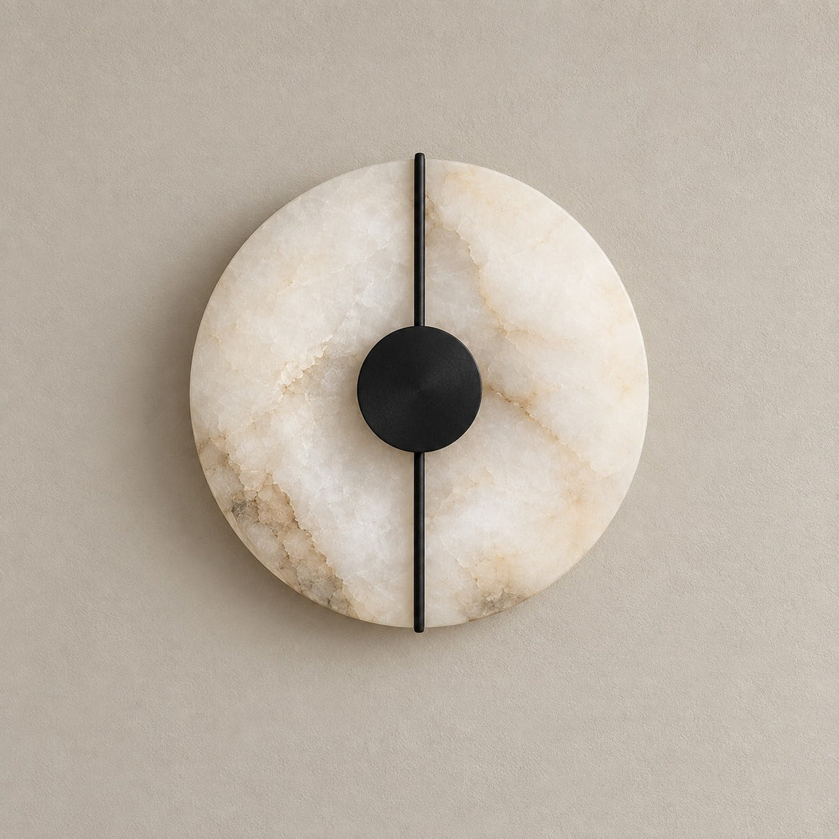 Alabaster Marble Disc Wall Light, 360° Halo – view 23 | BROKLEN