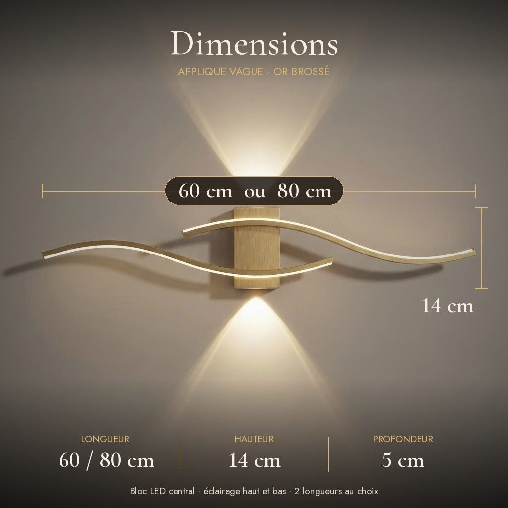 Wave LED Wall Light, Modern Minimalist Design – view 18 | BROKLEN