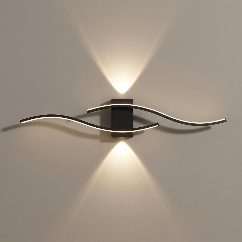 Wave LED Wall Light, Modern Minimalist Design – view 2 | BROKLEN