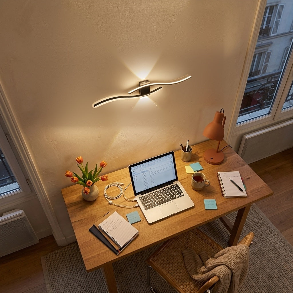Wave LED Wall Light, Modern Minimalist Design – view 10 | BROKLEN