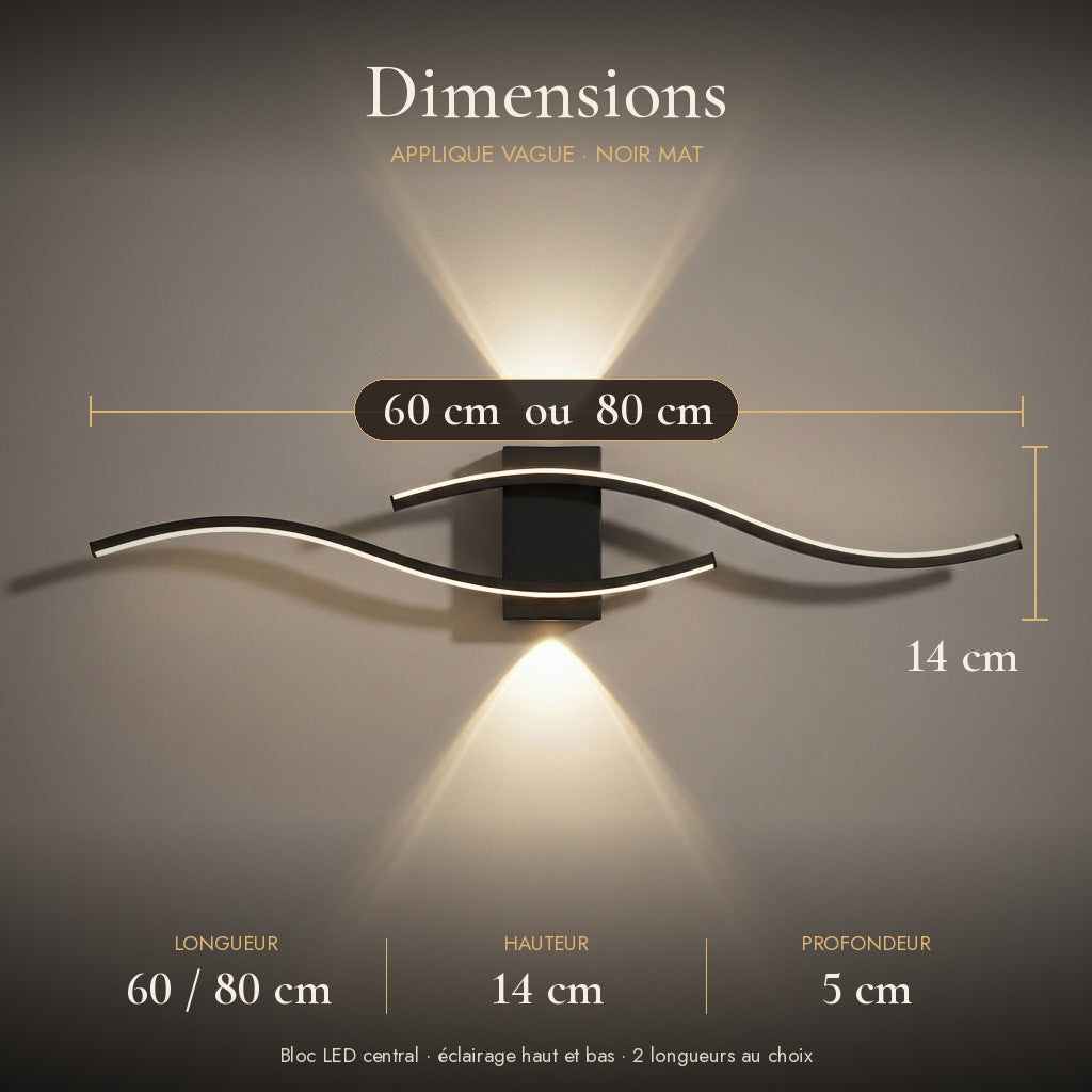 Wave LED Wall Light, Modern Minimalist Design – view 6 | BROKLEN