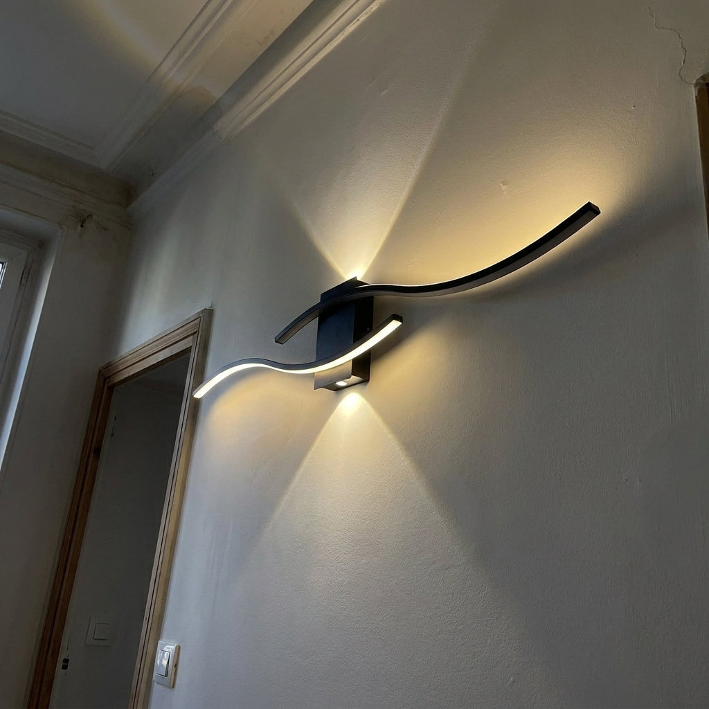Wave LED Wall Light, Modern Minimalist Design – view 12 | BROKLEN
