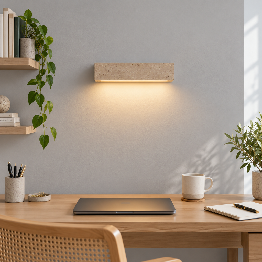Linear Travertine LED Wall Light, Indoor and Outdoor – view 13 | BROKLEN
