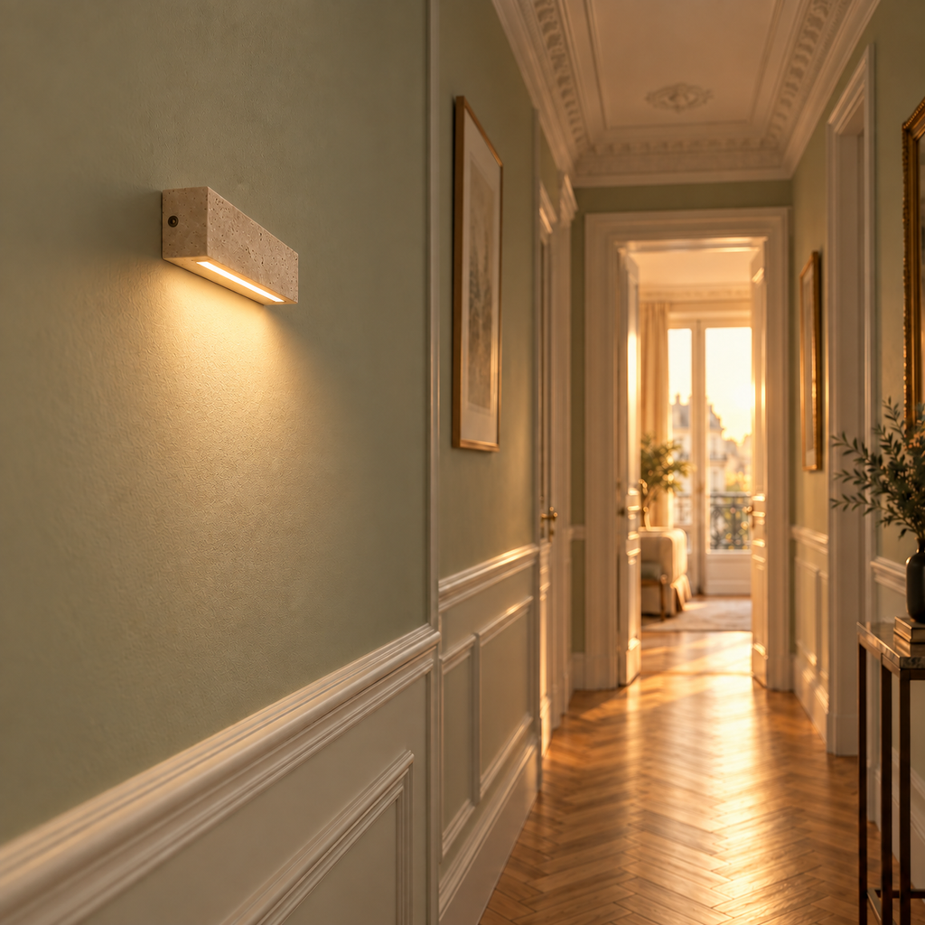 Linear Travertine LED Wall Light, Indoor and Outdoor – view 12 | BROKLEN