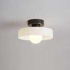 Bauhaus Ceiling Light with Layered Glass Shade