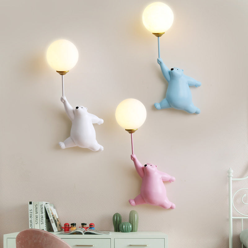 Bear Balloon Wall Lamp for Kids Room