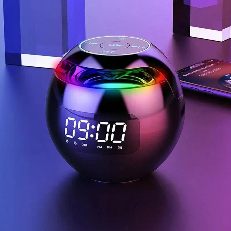 Bluetooth Speaker Alarm Clock with LED Display and RGB Light