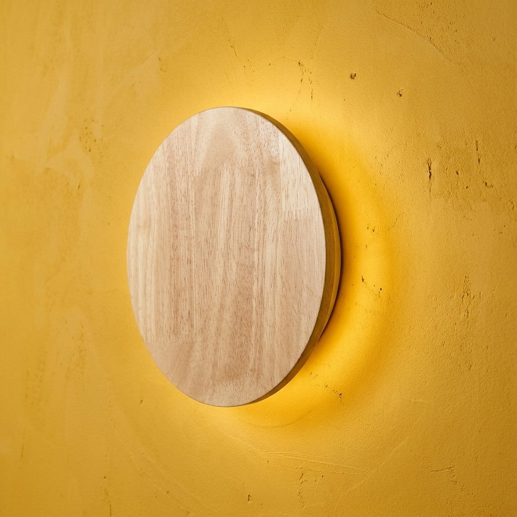 Wooden Halo Wall Light, Nordic Style