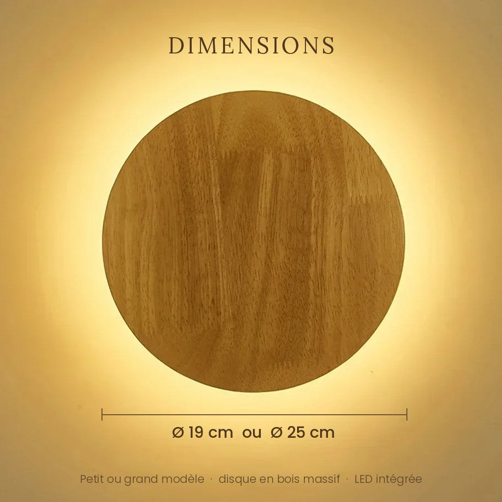 Wooden Halo Wall Light, Nordic Style – view 5 | BROKLEN