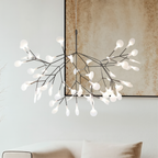 Sculptural LED Chandelier with Branching Frame