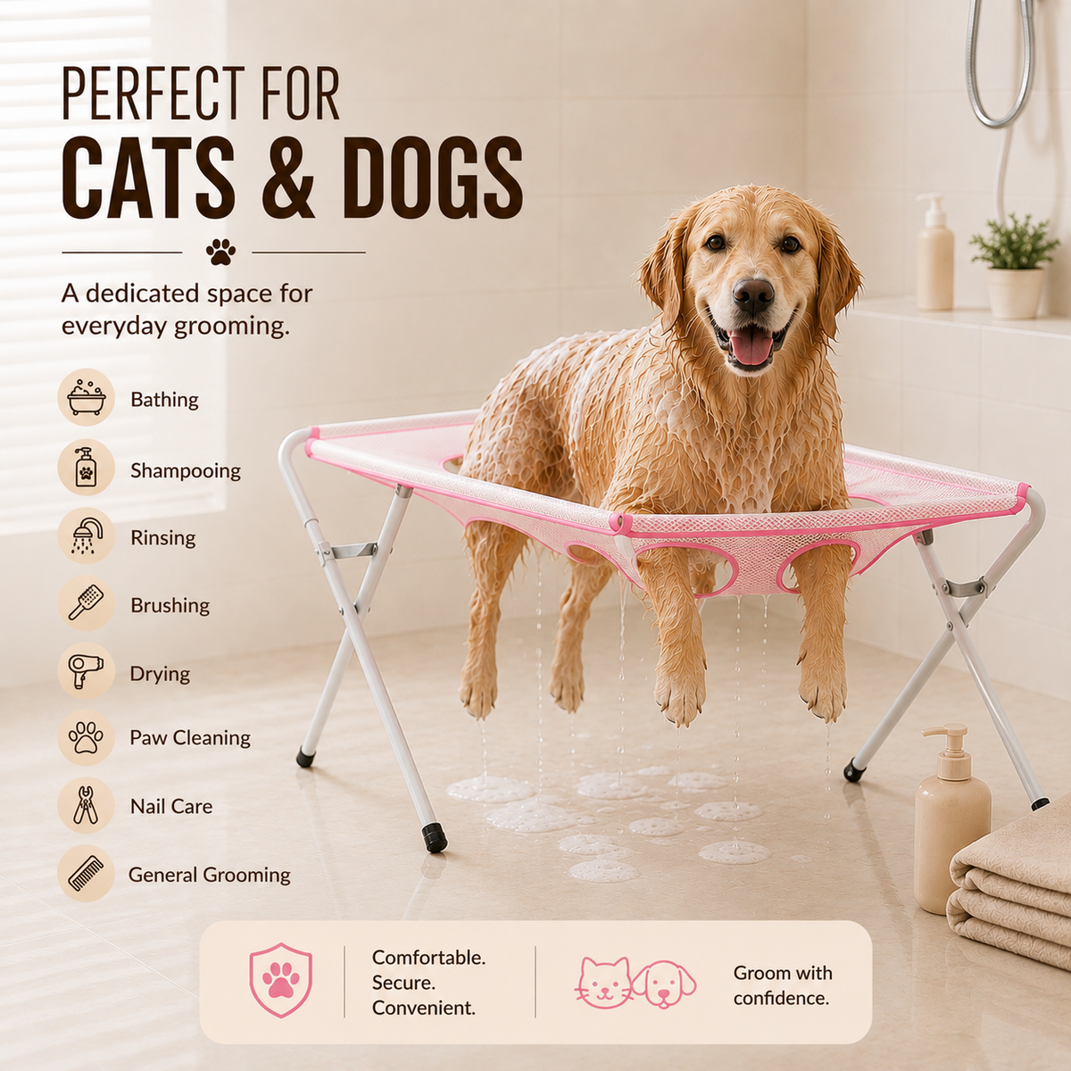 Pet Bath & Grooming Stand Foldable | BROKLEN