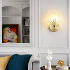 Brass & Glass Shell Wall Light – view 8 | BROKLEN