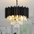 Metal Ceiling Light with Crystals and Chain