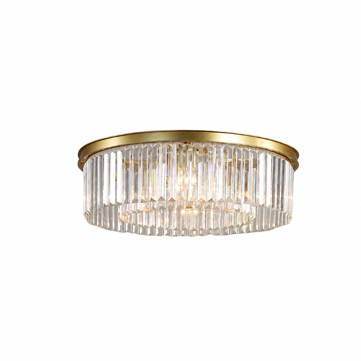 Crystal Flush Ceiling Chandelier – 4 x E14