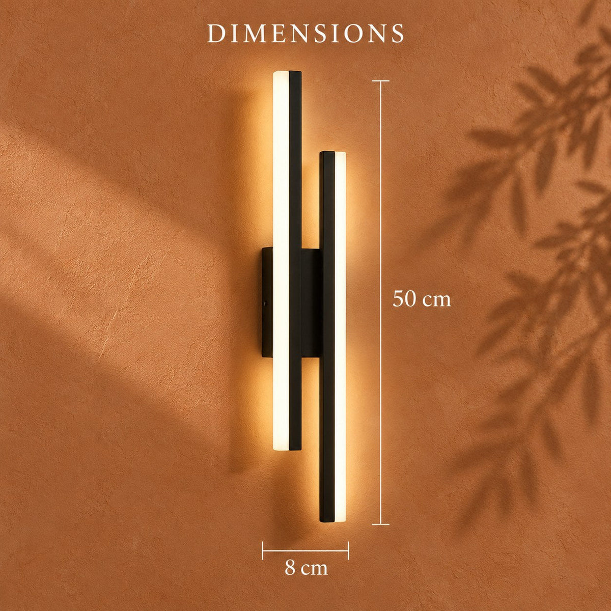 Modern Metal LED Wall Light 50 cm, Acrylic Diffuser – view 5 | BROKLEN