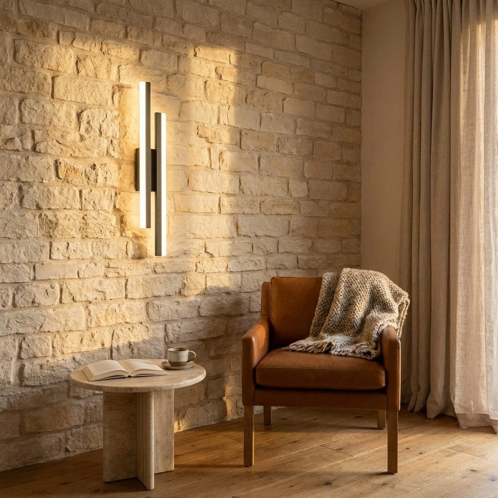 Modern Metal LED Wall Light 50 cm, Acrylic Diffuser – view 3 | BROKLEN