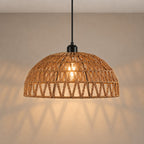 Japanese Woven Rattan Dome Pendant Light, Ø 30 cm – view 3 | BROKLEN