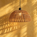 Japanese Woven Rattan Dome Pendant Light, Ø 30 cm