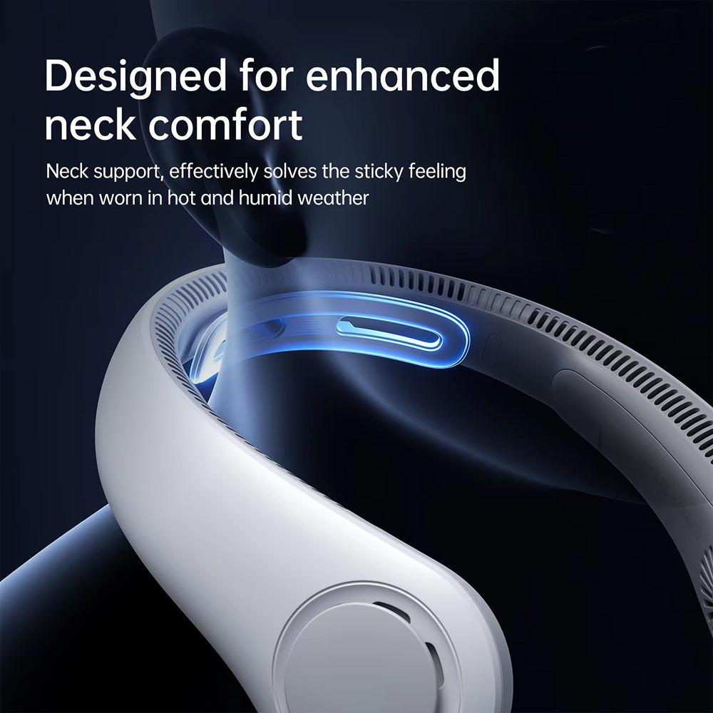 FaniWixe 5-Speed Bladeless Neck Fan – 5000mAh Battery, 360° Cooling & 16.5H Long Runtime
