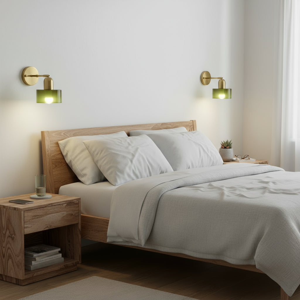 Bauhaus Colored Glass Wall Lamp – view 6 | BROKLEN