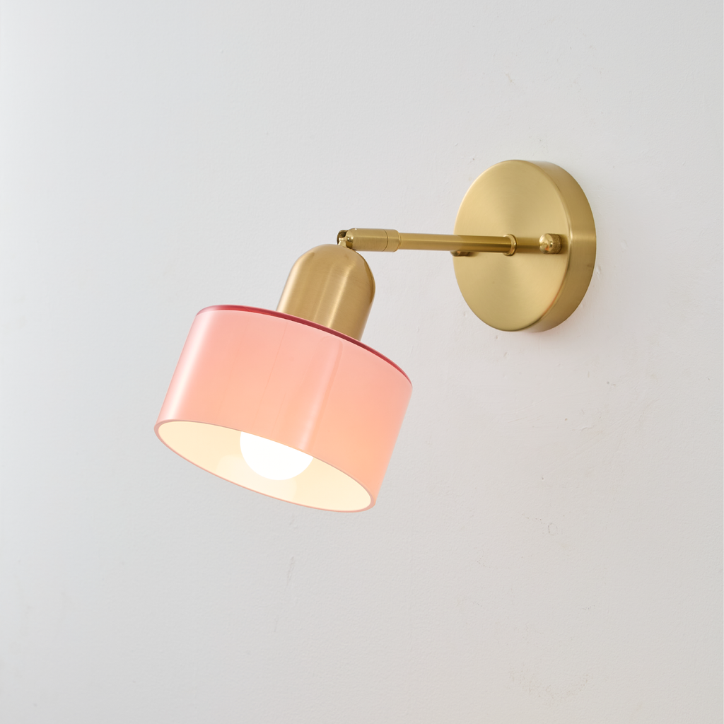 Bauhaus Colored Glass Wall Lamp – view 9 | BROKLEN