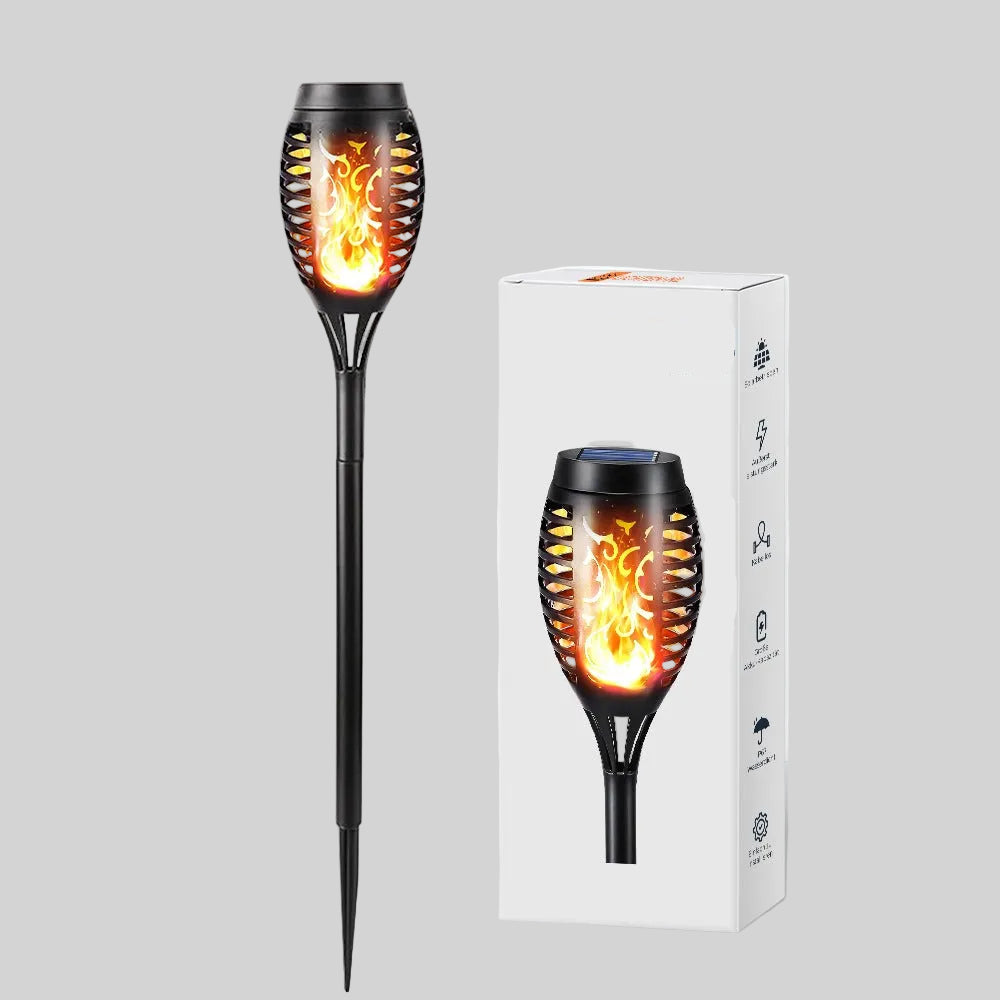 Solar Flickering Flame Garden Light – view 3 | BROKLEN