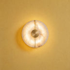 Alabaster Marble Disc Wall Light, 360° Halo