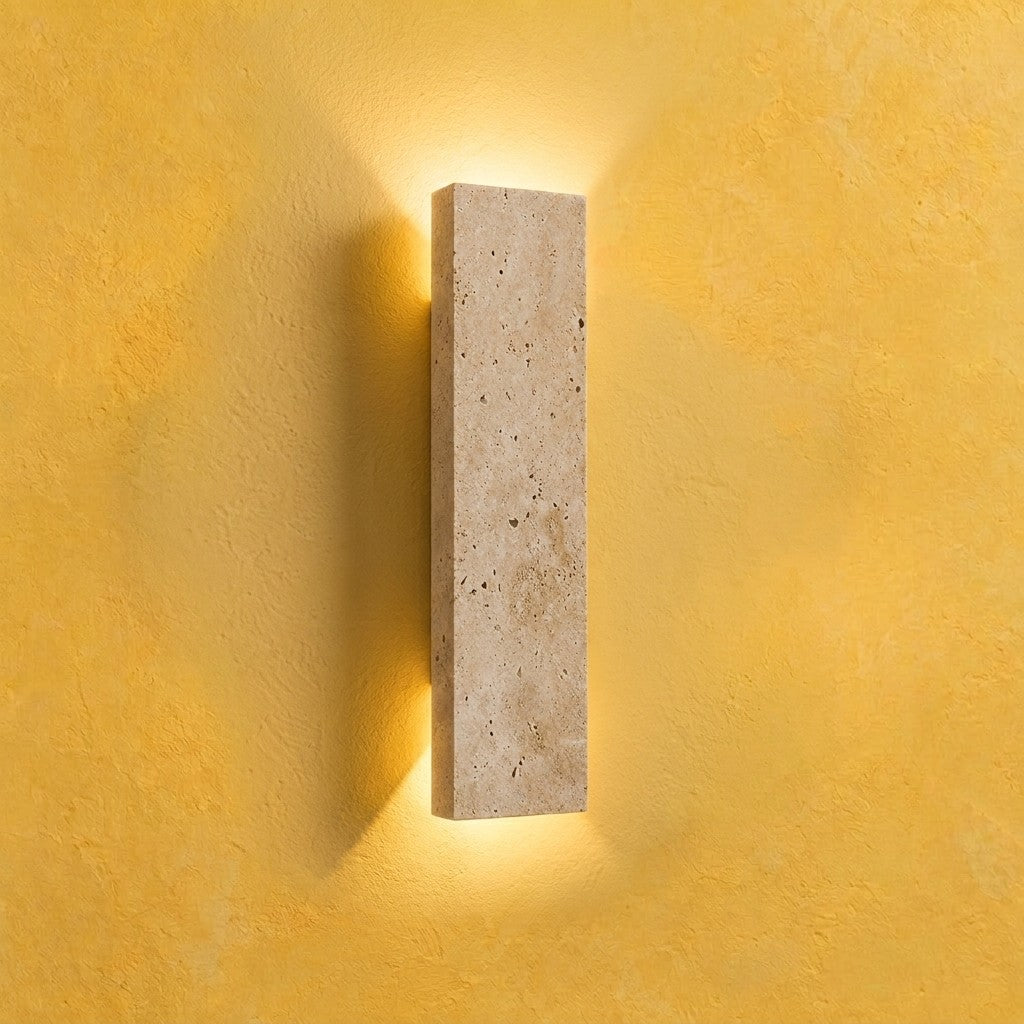 Travertine LED Wall Light for Indoor and Outdoor Use, 18W