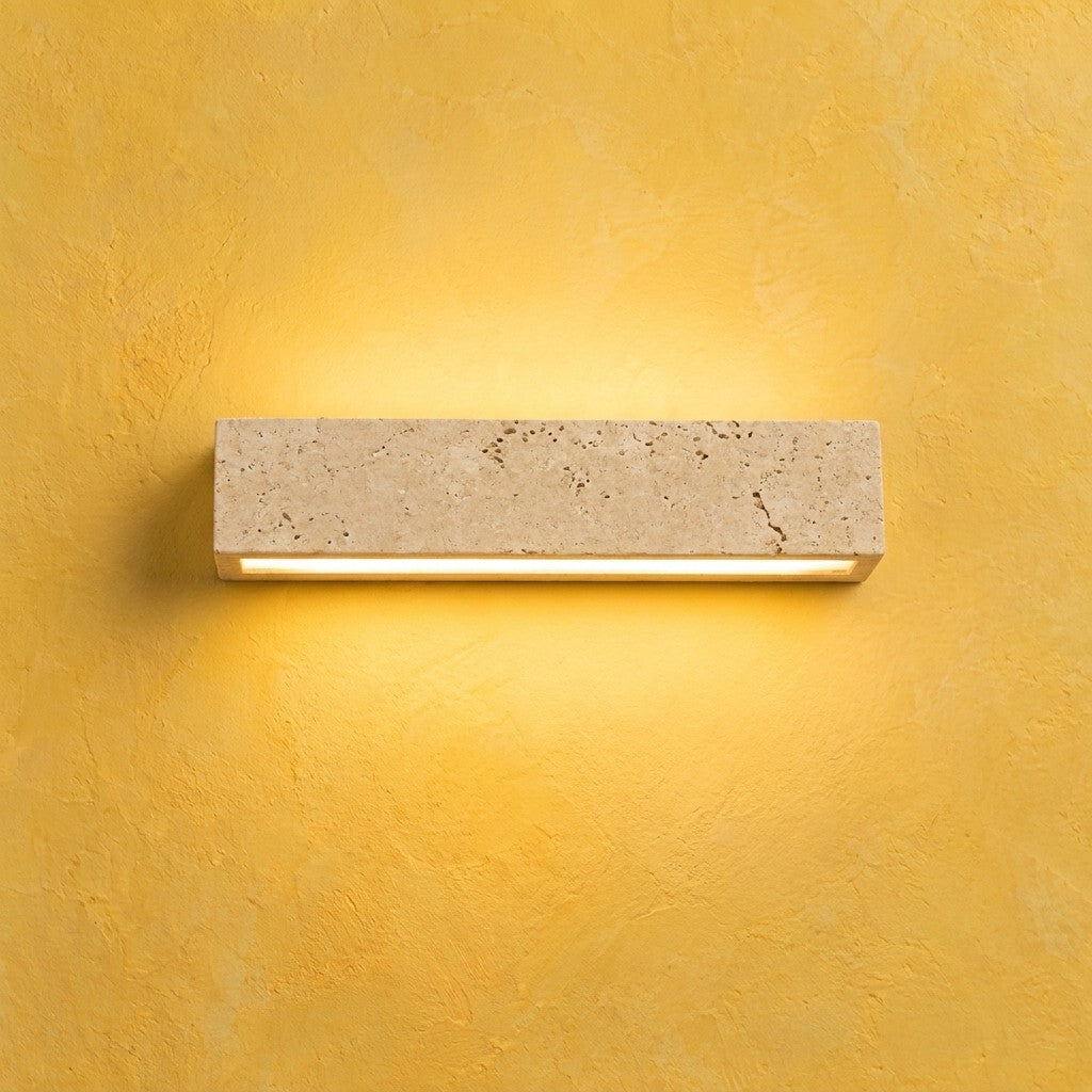 Linear Travertine LED Wall Light, Indoor and Outdoor