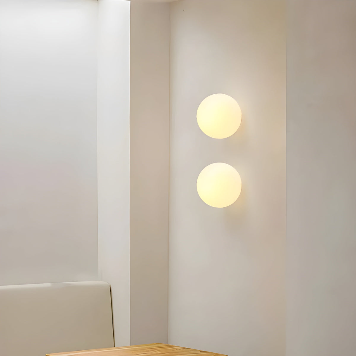 Frosted Glass Wall Lamp Modern Globe