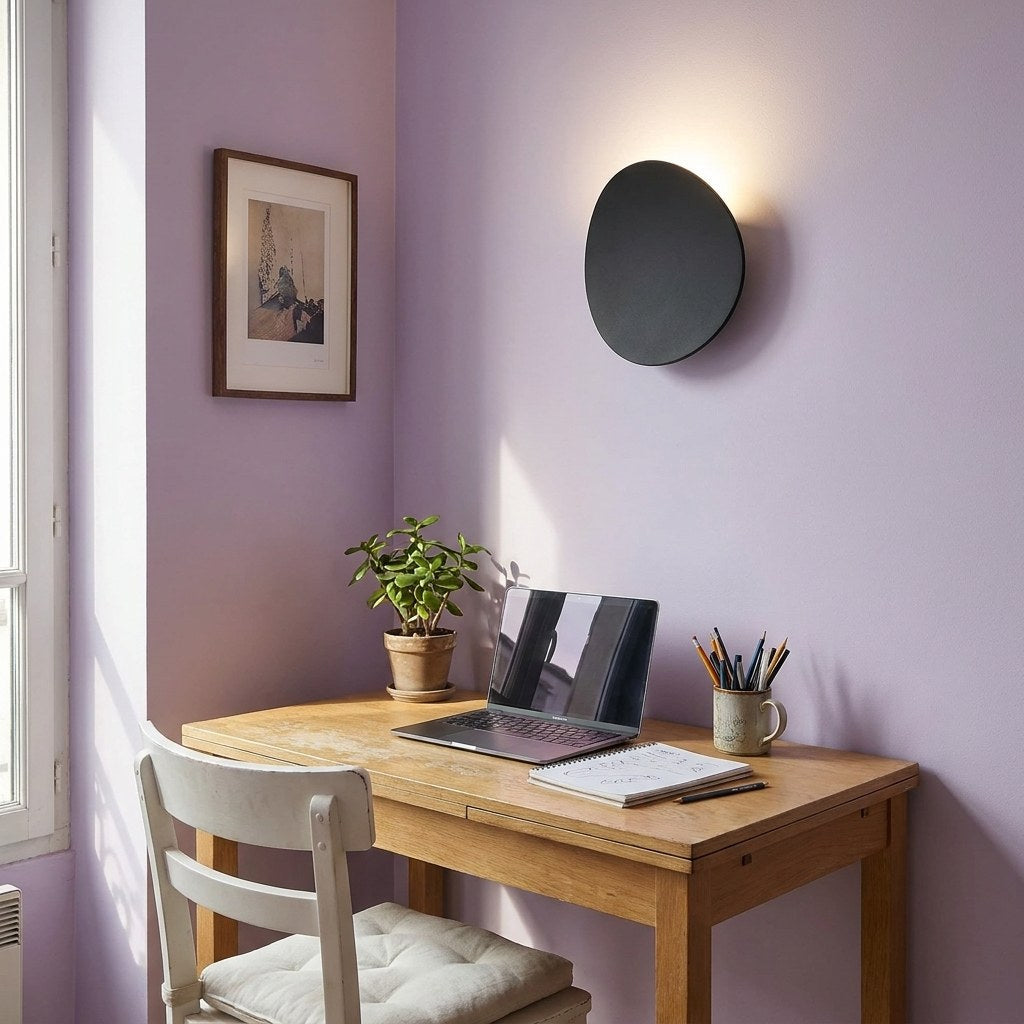 Modern Aluminium LED Disc Wall Light, Indirect Light – view 11 | BROKLEN