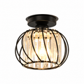 Compact Glass Rod Flush Ceiling Light