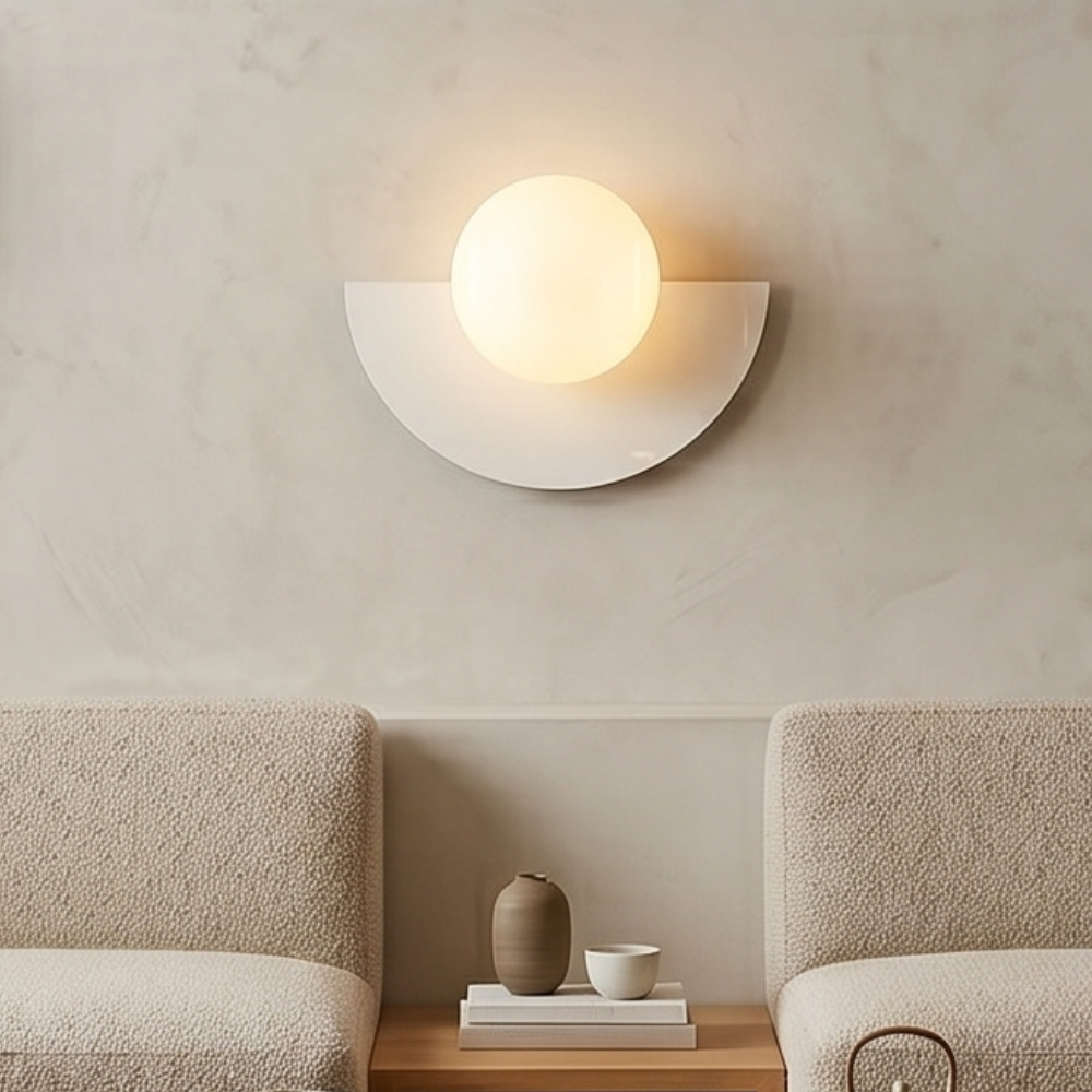 Nordic LED Wall Sconce Half Moon Design