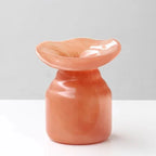 Hand-Formed Peach Glass Vase – view 9 | BROKLEN