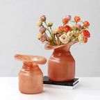 Hand-Formed Peach Glass Vase – view 3 | BROKLEN