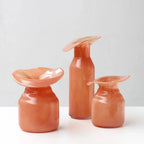 Hand-Formed Peach Glass Vase – view 4 | BROKLEN