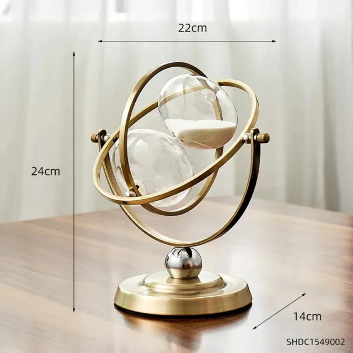 Luxury Hourglass Sand Timer with Metal Frame – view 4 | BROKLEN