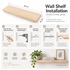 Live-Edge Acacia Wood Wall Shelf – view 20 | BROKLEN